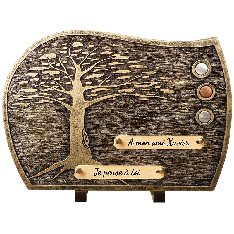 Plaque Funéraire Contemporaine Arbre