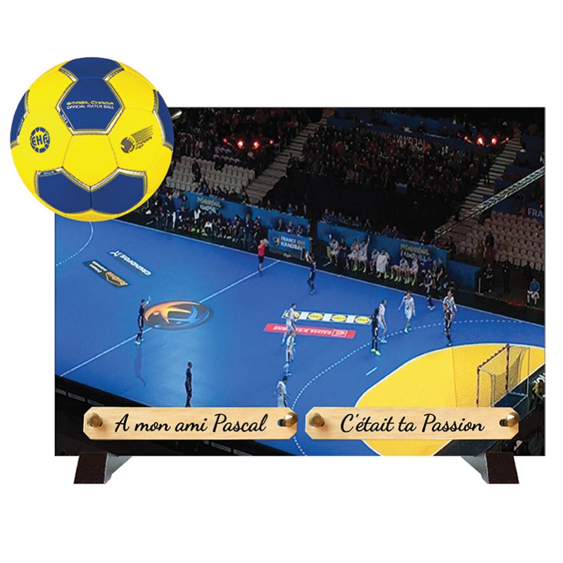 Plaque Funéraire moderne Composite sur pieds HANDBALL