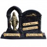 Plaque Funéraire Composite sur socle avec Vierge et Colombe