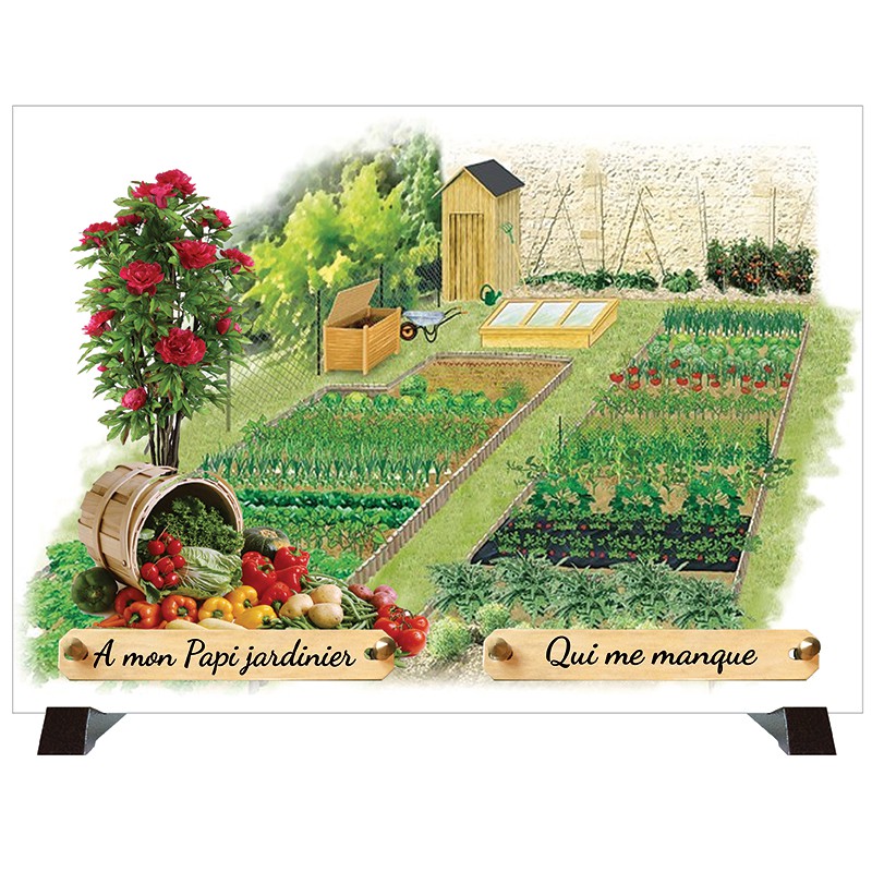 Plaque Funéraire "Jardin potager"