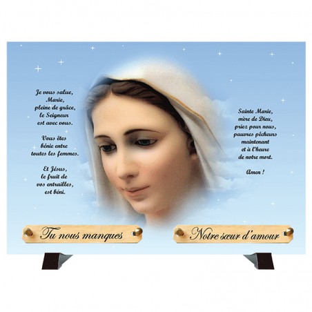 Plaque Funéraire "Vierge Marie"
