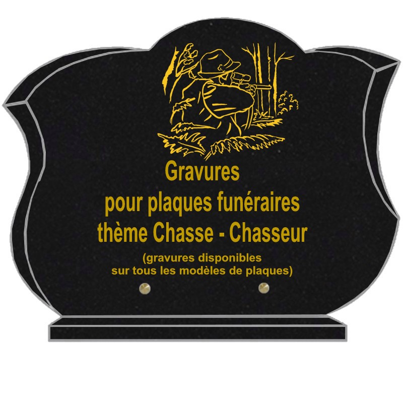 Thème Chasse Pêche plaques funéraires Chasse Pêche